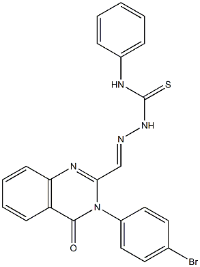 3-(4-Bromophenyl)-2-[[[phenylamino]thiocarbonylamino]iminomethyl]quinazolin-4(3H)-one 구조식 이미지