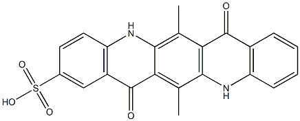 5,7,12,14-Tetrahydro-6,13-dimethyl-7,14-dioxoquino[2,3-b]acridine-2-sulfonic acid Structure