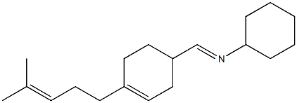 N-[[4-(4-Methyl-3-pentenyl)-3-cyclohexenyl]methylene]cyclohexylamine 구조식 이미지