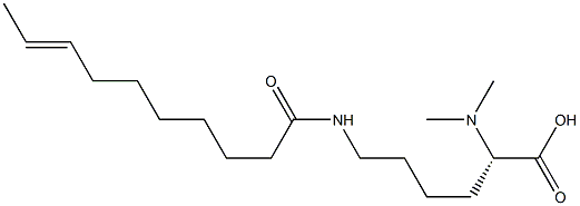 N6-(8-Decenoyl)-N2,N2-dimethyllysine 구조식 이미지