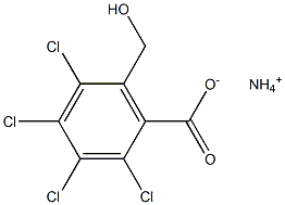 2,3,4,5-Tetrachloro-6-(hydroxymethyl)benzoic acid ammonium salt Structure