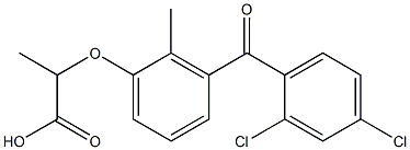 2-[3-(2,4-Dichlorobenzoyl)-o-tolyloxy]propionic acid 구조식 이미지