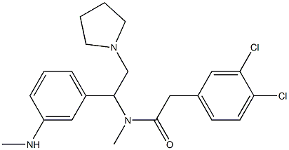 3,4-Dichloro-N-methyl-N-[1-(3-methylaminophenyl)-2-(1-pyrrolidinyl)ethyl]benzeneacetamide Structure