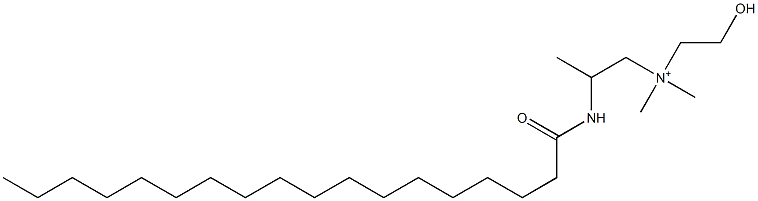 N-(2-Hydroxyethyl)-N,N-dimethyl-2-(stearoylamino)-1-propanaminium 구조식 이미지