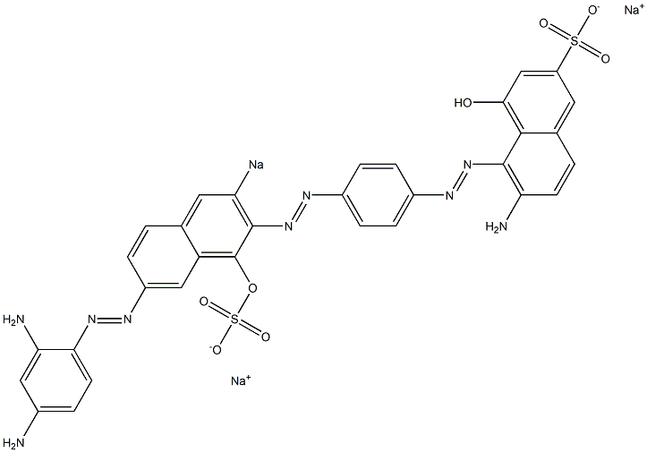 6-Amino-5-[[4-[[7-[(2,4-diaminophenyl)azo]-1-hydroxy-3-sodiosulfo-2-naphthalenyl]azo]phenyl]azo]-4-hydroxynaphthalene-2-sulfonic acid sodium salt Structure