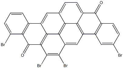 3,6,7,9-Tetrabromo-8,16-pyranthrenedione 구조식 이미지