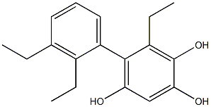 6-Ethyl-5-(2,3-diethylphenyl)benzene-1,2,4-triol 구조식 이미지