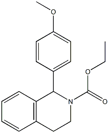 1-(4-Methoxyphenyl)-1,2,3,4-tetrahydroisoquinoline-2-carboxylic acid ethyl ester 구조식 이미지