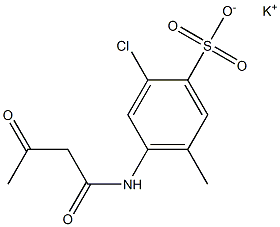 4-(Acetoacetylamino)-2-chloro-5-methylbenzenesulfonic acid potassium salt 구조식 이미지