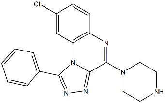 4-(1-Piperazinyl)-8-chloro-1-phenyl[1,2,4]triazolo[4,3-a]quinoxaline 구조식 이미지