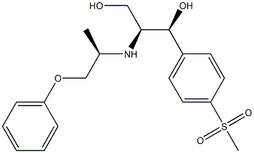 (1S,2S)-1-[4-(Methylsulfonyl)phenyl]-2-[[(R)-2-phenoxy-1-methylethyl]amino]propane-1,3-diol 구조식 이미지