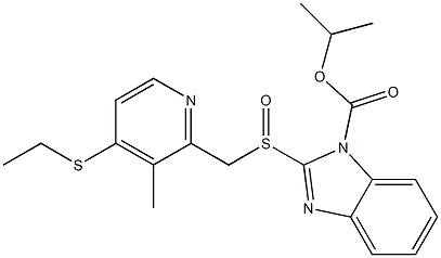 2-[[(4-Ethylthio-3-methyl-2-pyridinyl)methyl]sulfinyl]-1H-benzimidazole-1-carboxylic acid isopropyl ester 구조식 이미지