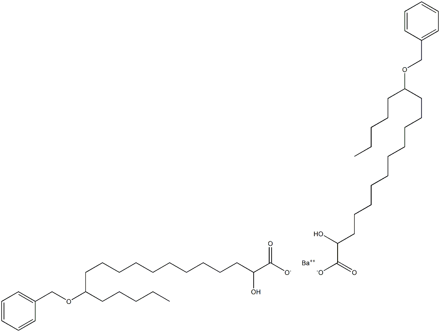 Bis(13-benzyloxy-2-hydroxystearic acid)barium salt Structure