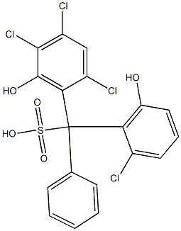 (2-Chloro-6-hydroxyphenyl)(2,4,5-trichloro-6-hydroxyphenyl)phenylmethanesulfonic acid Structure