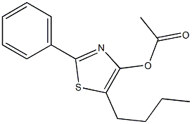 Acetic acid 5-butyl-2-phenyl-4-thiazolyl ester 구조식 이미지