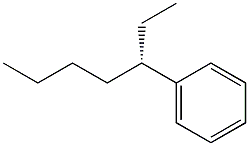 [S,(+)]-3-Phenylheptane 구조식 이미지