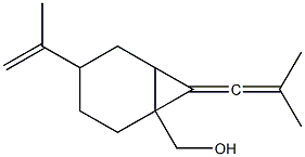 7-(Dimethylvinylidene)-4-isopropenylbicyclo[4.1.0]heptane-1-methanol Structure