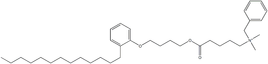 N,N-Dimethyl-N-benzyl-N-[4-[[4-(2-tridecylphenyloxy)butyl]oxycarbonyl]butyl]aminium Structure