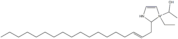 1-Ethyl-1-(1-hydroxyethyl)-2-(2-octadecenyl)-4-imidazoline-1-ium 구조식 이미지