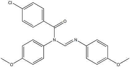 N1-(p-Chlorobenzoyl)-N1,N2-bis(p-methoxyphenyl)formamidine 구조식 이미지