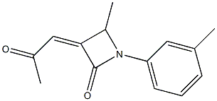 (Z)-3-(2-Oxopropylidene)-4-methyl-1-(3-methylphenyl)azetidin-2-one Structure