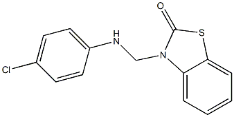 3-[(4-Chlorophenylamino)methyl]benzothiazol-2(3H)-one 구조식 이미지