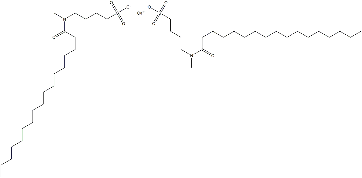 Bis[4-(N-heptadecanoyl-N-methylamino)-1-butanesulfonic acid]calcium salt 구조식 이미지