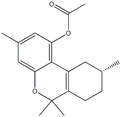 (9R)-7,8,9,10-Tetrahydro-3,6,6,9-tetramethyl-6H-dibenzo[b,d]pyran-1-ol acetate Structure