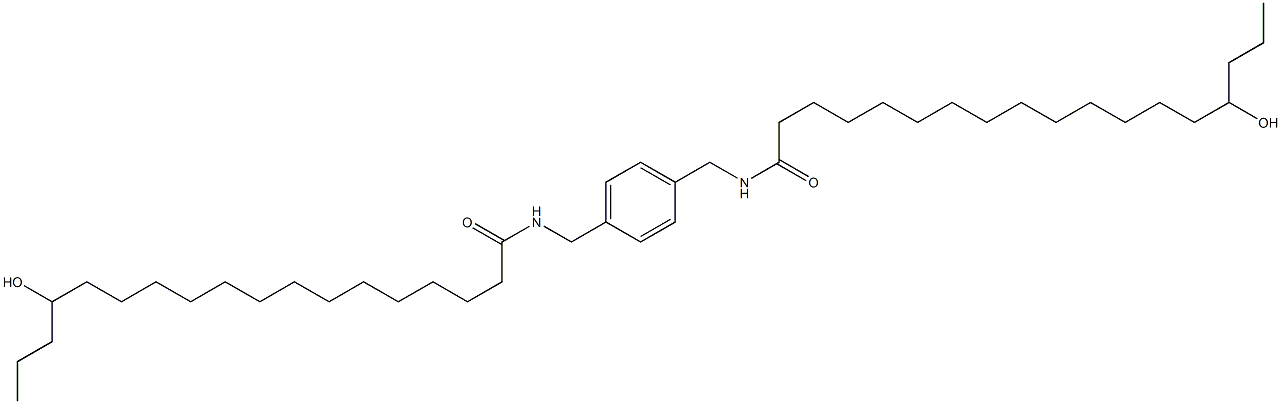 N,N'-(1,4-Phenylenebismethylene)bis(15-hydroxystearamide) Structure