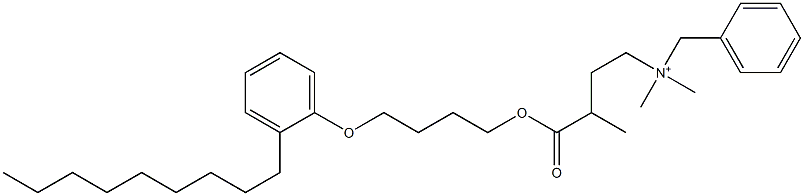 N,N-Dimethyl-N-benzyl-N-[3-[[4-(2-nonylphenyloxy)butyl]oxycarbonyl]butyl]aminium Structure