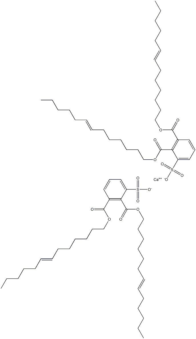 Bis[2,3-di(7-tridecenyloxycarbonyl)benzenesulfonic acid]calcium salt Structure