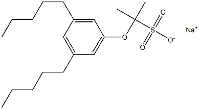 2-(3,5-Dipentylphenoxy)propane-2-sulfonic acid sodium salt 구조식 이미지