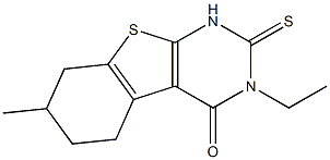 1,2,5,6,7,8-Hexahydro-3-ethyl-7-methyl-2-thioxo[1]benzothieno[2,3-d]pyrimidin-4(3H)-one Structure