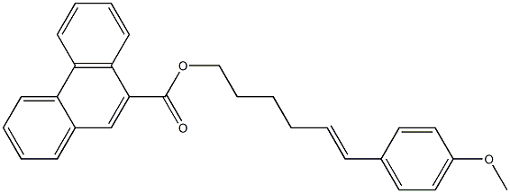 Phenanthrene-9-carboxylic acid (E)-6-(4-methoxyphenyl)5-hexenyl ester Structure