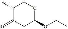 (2R,5R)-2-Ethoxy-5-methyl-2,3,5,6-tetrahydro-4H-pyran-4-one Structure