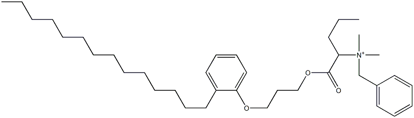 N,N-Dimethyl-N-benzyl-N-[1-[[3-(2-tetradecylphenyloxy)propyl]oxycarbonyl]butyl]aminium Structure