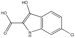6-Chloro-3-hydroxy-1H-indole-2-carboxylic acid Structure