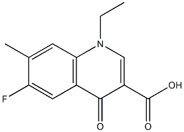 1,4-Dihydro-1-ethyl-6-fluoro-7-methyl-4-oxoquinoline-3-carboxylic acid 구조식 이미지