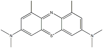 1,9-Dimethyl-3,7-di(dimethylamino)phenothiazine-5-ium 구조식 이미지