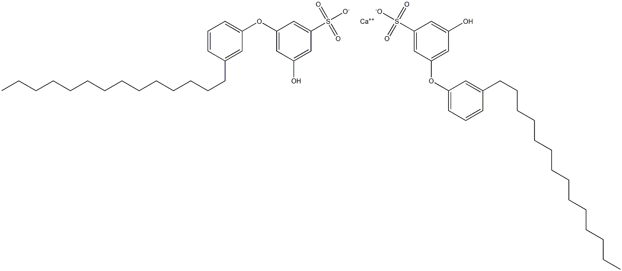Bis(5-hydroxy-3'-tetradecyl[oxybisbenzene]-3-sulfonic acid)calcium salt 구조식 이미지