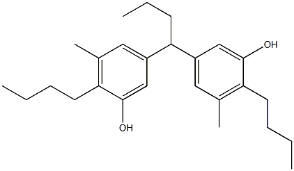 5,5'-Butylidenebis(2-butyl-3-methylphenol) Structure