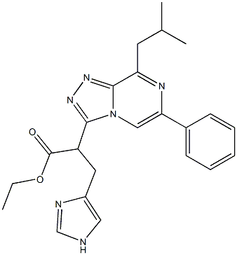 2-[8-Isobutyl-6-phenyl-1,2,4-triazolo[4,3-a]pyrazin-3-yl]-3-(1H-imidazol-4-yl)propionic acid ethyl ester Structure