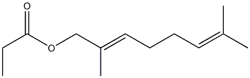 Propionic acid 2,7-dimethyl-2,6-octadienyl ester Structure