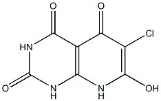 6-Chloro-7-hydroxypyrido[2,3-d]pyrimidine-2,4,5(1H,3H,8H)-trione 구조식 이미지