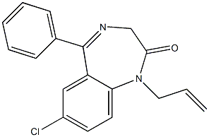 1-Allyl-5-phenyl-7-chloro-1H-1,4-benzodiazepine-2(3H)-one 구조식 이미지