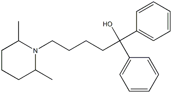 1,1-Diphenyl-5-(2,6-dimethyl-1-piperidinyl)-1-pentanol 구조식 이미지