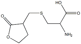 2-Amino-3-[[[(2-oxotetrahydrofuran)-3-yl]methyl]thio]propanoic acid 구조식 이미지