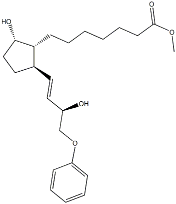 (9S,13E,15R)-9,15-Dihydroxy-16-phenoxy-17,18,19,20-tetranorprost-13-en-1-oic acid methyl ester 구조식 이미지