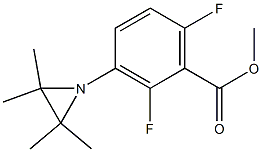 2,6-Difluoro-3-(2,2,3,3-tetramethylaziridin-1-yl)benzoic acid methyl ester Structure