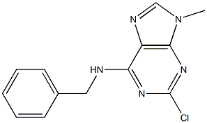 2-Chloro-6-benzylamino-9-methyl-9H-purine 구조식 이미지